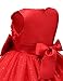 NNJXD Girl Sleeveless Lace 3D Flower Tutu Holiday Princess Dresses Size 7-8 Years Red