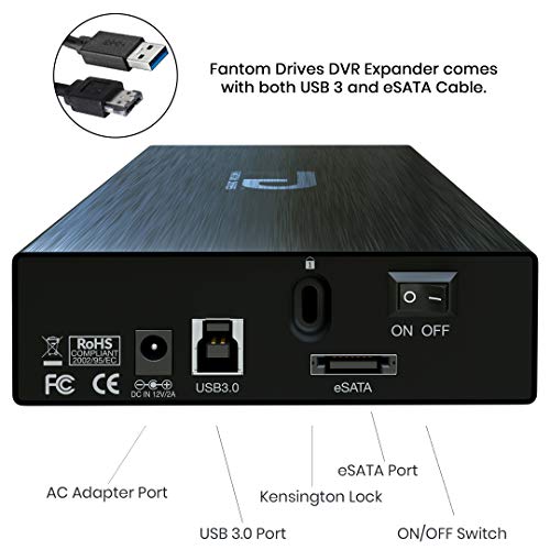 FD 2TB DVR Expander External Hard Drive USB 3.0 & eSATA with