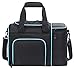 MIER Large Adult Lunch Bag for Men Women Insulated Soft Cooler for Picnic, Kayak, Beach, Grocery, Work, Travel, 2 Decks Cooler, Black/Blue