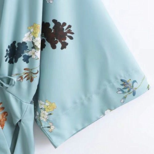 Women Kimono Jacket Cardigan Yukata Coat Short Haori Noragi Outwear Retro Loose Top (As Picture Show, US XXS Bust: 40.2")