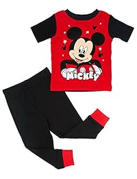 Disney - Pijama de Mickey Mouse para niños (4 piezas, algodón)