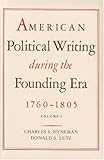 Front cover for the book American political writing during the founding era, 1760-1805 by Charles S. Hyneman