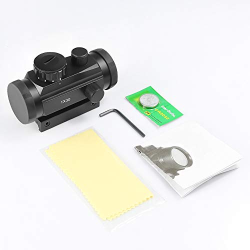 Twod Red Green Dot Sight 1x30mm Rifle scope with 20mm Picatinny Weaver Mount Illuminated Reticle For Hunting