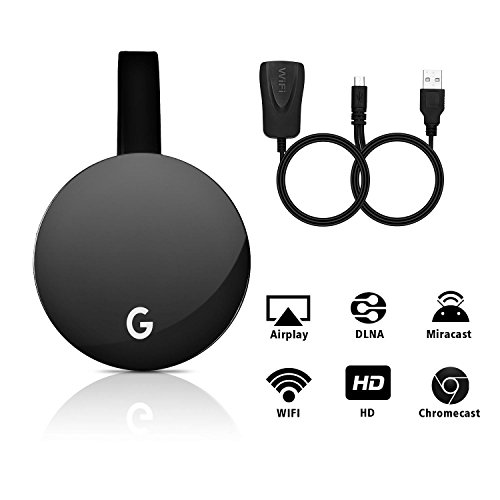 G5 Wireless Wifi Display Dongle,Leegoal HDMI 1080P TV Receiver Adapter, Support Google Chrome for Netflix YouTube Miracast Airplay DLNA for Android/ Mac/ iOS / Windows