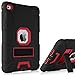 BENTOBEN iPad Mini 5 Case, iPad Mini 4 Case, Kickstand Hybrid Three Layer Heavy Duty Rugged High Impact Resistant Cover Shockproof Protective Cases for iPad Mini 5/ Mini 4,Black/Red