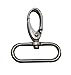 Ailisi Metal Silvery Olive Lobster Clasps 1.5 Inches Internal Diameter Oval Swivel Trigger Clips Hooks Pack of 6