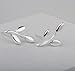 S.Leaf Leaf Stud Earrings Olive Leaf Earrings Sterling Silver Leaf Studs for Women