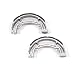 Kawasaki KLX 110 02-15 Rear Grooved Brake Shoes by Niche Cycle Supply primary