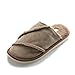 FITORY Women's Slippers,Soft Suede Plush Lined Slip On Memory Foam Clog For Indoor House (7-8 B(M) US, Khaki)