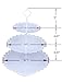 VILAVITA 3-tier Cupcake Stand Round Dessert Tower Iron Cupcake Holder Display Cake Stand for Wedding Birthday Party Celebration, White