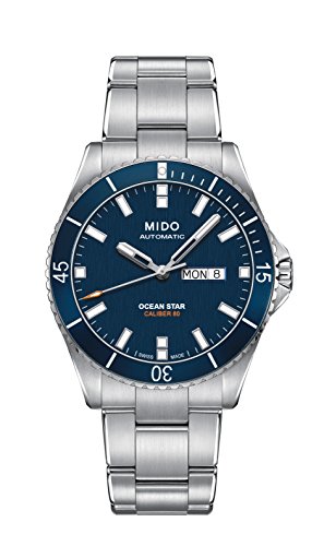 Mido Men's M026.430.11.041.00 Ocean Star  Analog  Automatic Blue / Silver Stainless Steel Watch