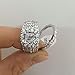 Wuziwen 4Ct Halo Engagement Rings Wedding Set for Women Sterling Silver Cross Cut AAA Cz Size 5-12