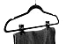 Finnhomy Heavy Duty 50 Pack Clothes Hangers with 10 Multiple Use Finger Clips, Dark Black