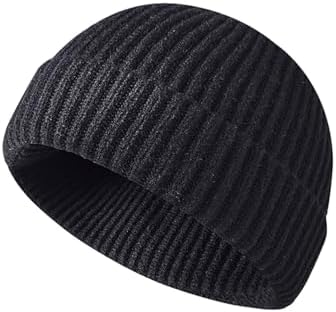 Irzaki Fisherman Beanie for Men Knit Trawler Beanie Short Cuffed