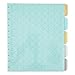 Martha Stewart Discbound Dividers with Pockets, Side-Tab Format, Blue (44912)
