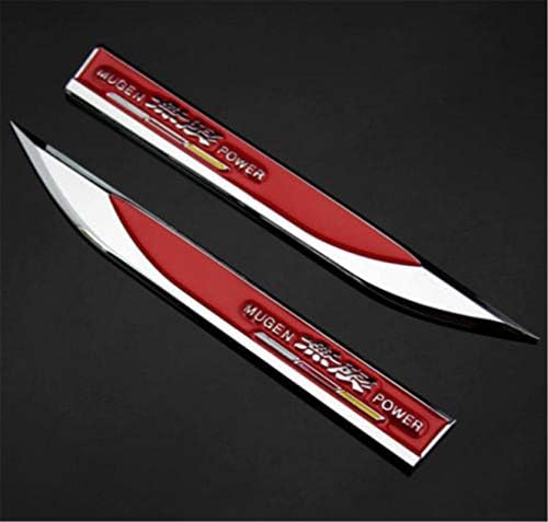 chuchu88 Sports Auto Car Metal Knife Badge Emblem Decal Sticker for Red Mugen Power