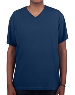 Men's V Neck T Shirt Premium Ringspun Cotton Made in USA ST - 2XLT
