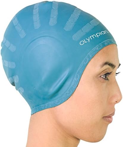 Long Hair Swim Cap - Swimming Caps for Women Men Girls Boys- Youth/Adult Casual and Competitive Swimming - Silicone Swim Cap for Waterproof Headphones and for ECO Friendly Swimmers