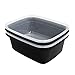 Doryh 14 L Commercial Bus Tub, Plastic Wash Tub Dishpan, 4 Packs