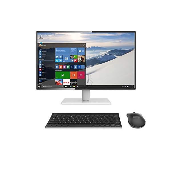 Arteck 2.4G Wireless Keyboard and Mouse Combo QWERTY UK Layout Compact Stainless Full Size Keyboard and Ergonomic Mouse…