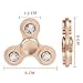 Fidget Spinner Toy, Hand Tri Finger Spinner Metal Stainless Steel Bearing Spinner,for ADD, ADHD, Anxiety,and EDC LED Figit Spinner (Gold)