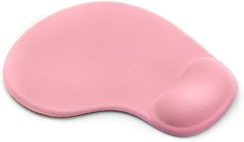 Silicone Gel Wrist Support Mouse Pad Mat for Laptop Desktop - Non-slip Rubber Base ( pink )