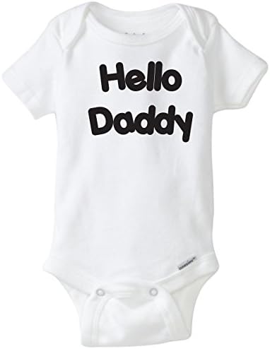 BLAKENREAG Hello Daddy Funny Novelty Baby Onesie Boy Girl Clothes Cotton Bodysuit (Newborn)