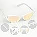 Elimoons Cat Eye Sunglasses 50S with Rhinestones, Black/Red/White, Pack of 3