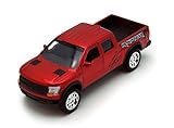 Jada Just Trucks 5-inch 2011 Ford F-150 SVT Raptor Pickup 1/32 Scale RED Truck with Pullback Action