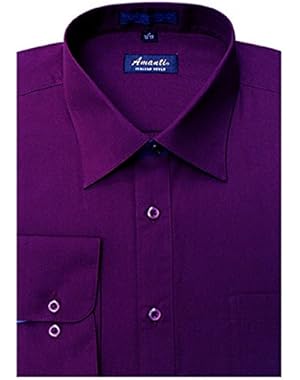Men’s Classic Dress Shirt Convertible Cuff Solid