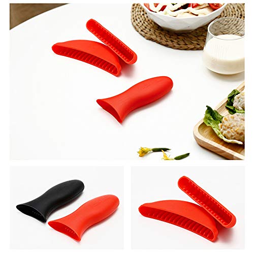QELEG Silicone Handle Holder Silicone Assist Handle Sleeve Grip, Handle Cover (Black) - Thumbnail 4