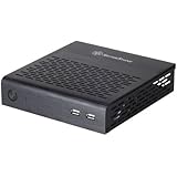 Silverstone Tek Aluminum Top Cover/Steel Body Thin Mini-ITX Media Center/HTPC Case PT13B - Black