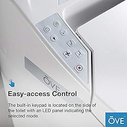 Ove Decors Yosemite Bidet Toilet Built-in with Tank