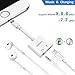 DPKIKO Compatible Adapter Splitter Replacement for Iph X / 8/8 Plus / 7/7 Plus, 3.5 mm Headphone Jack Charger, 2 in 1 Audio AUX Music Control Charge Connector