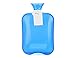 DUOCAI Rubber Hot Water Bottle with Super Soft Fur Cover for Pain,for stomach 2L Blue