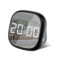 SYIHLON LED Travel Alarm Clock,Small Bedside Digital Alarm Clock with Dimmable,Battery Operated Desk Alarm Clock with Sound Control,Smart Dual Alarm Clock for Bedroom Kids