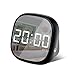 SYIHLON LED Travel Alarm Clock,Small Bedside Digital Alarm Clock with Dimmable,Battery Operated Desk Alarm Clock with Sound Control,Smart Dual Alarm Clock for Bedroom Kids' Room Office Kitchen Travel