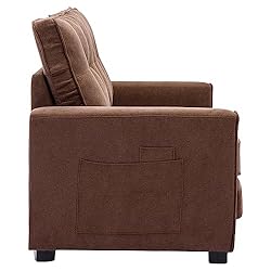 ERYE 3 in 1 Upholstered Futon Sofa Loveseat