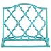 Home Basics Cast Iron Moroccan Lattice Cookbook Stand Holder, 10.5 x 5.5 x 9 Inches (Turquoise)