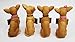 Ebros Set of 4 Adorable Fashion Tea Cup Chihuahua Dogs Statues Each Wearing Humorous Faux Wood Collar Signs Small Chihuahuas Figurines 4.25