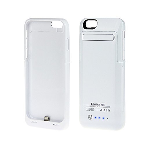 Iphone 6 Battery Case ,GrightÂ® iPhone 6 External Protective Battery Case (4.7 inch)3500mAh Extended Battery Case Back Up Power Bank for iPhone 6 Back Up (iOS 7 or above Compatible) , Lightning Charging Port, Kick Stand, Slim Fit Slider Design(White)