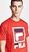 Fila Men's Stacked Tee Shirt, Chinese Red, Small