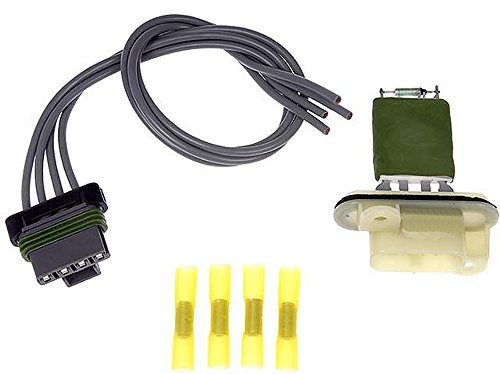 UPC 403000003598, APDTY 084545 Blower Motor Switch Resistor Kit w/ Wiring Harness Pigtail Connector Fits 2004-2008 Chevrolet Colorado or GMC Canyon 2003-2006 SSR (Replaces 89018331, 15218254,15306189, PT1346, 15-80521)