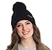 Brook + Bay Pom Pom Beanie Winter Hat for Women - Faux Fur Pompom Warm, Thick & Chunky Soft Cable Knit Hats - Cute & Trendy Cold Weather Knitted Caps - Stylish & Trendy Snow & Ski Beanies for Ladies
