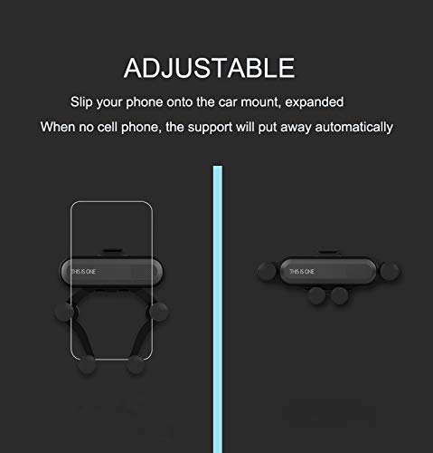 Universal Air Vent Car Mount, Wisfun Car Phone Mount, Universal Phone Holder Cradle for iPhone, Samsung, Android Smartphones (Grey)