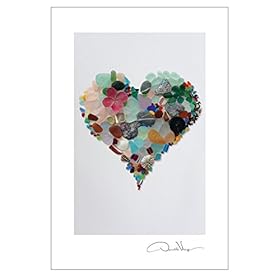 Sea Glass Hearts Postcard Variety Pack. Number 1 in the Series. 4x6, 2 of Each. Best for Birthday Cards, Thank You Notes… 41SwkgnBIiL