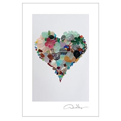 Sea Glass Hearts Postcard Variety Pack. Number 1 in the Series. 4x6, 2 of Each. Best for Birthday Cards, Thank You Notes… 41SwkgnBIiL
