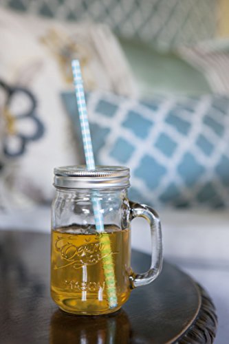 【35 Packs】Reusable Plastic Straws,MCIRCO Multi-colored 9 Inch Thick Drinking Straws for 30 oz & 20 oz Yeti, RTIC, Mason Jar, Starbucks, OZARK Tumblers with Cleaning Brush - Thumbnail 6