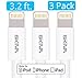 Apple MFi Certified Lightning Cables [3-Pack] - Skiva USBLink (3.2 ft / 1m) Fastest Sync and Charge 8-pin Cable for iPhone 7 6 6s Plus 5s 5c SE, iPad Pro Air mini, iPod touch nano & more [Model:CB114]