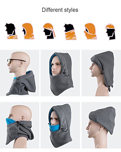 ThreeH Balaclava Double Layers Thicken Warm Face Mask Outdoor Sports Winter Mask FM01,Black